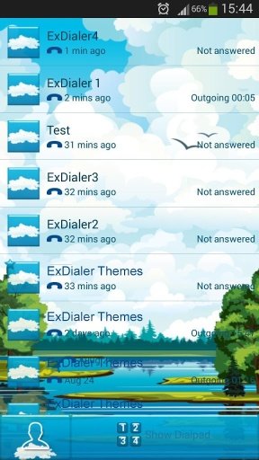 exDialer Blue Theme截图2