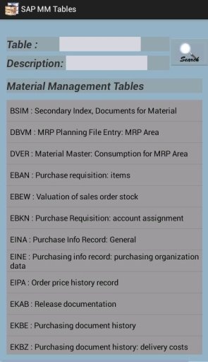 SAP MM Tables with Fields截图4