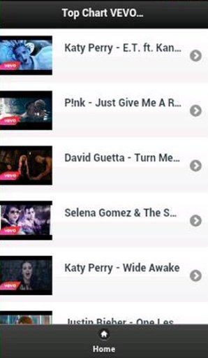 Top Chart VEVO Videos Apps截图5