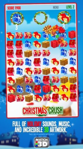 Christmas Crush Match 3D FREE截图4