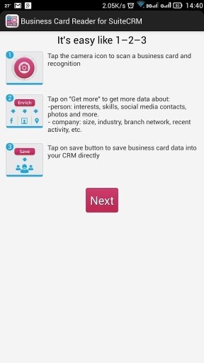 Business Card Reader for SuiteCRM截图1