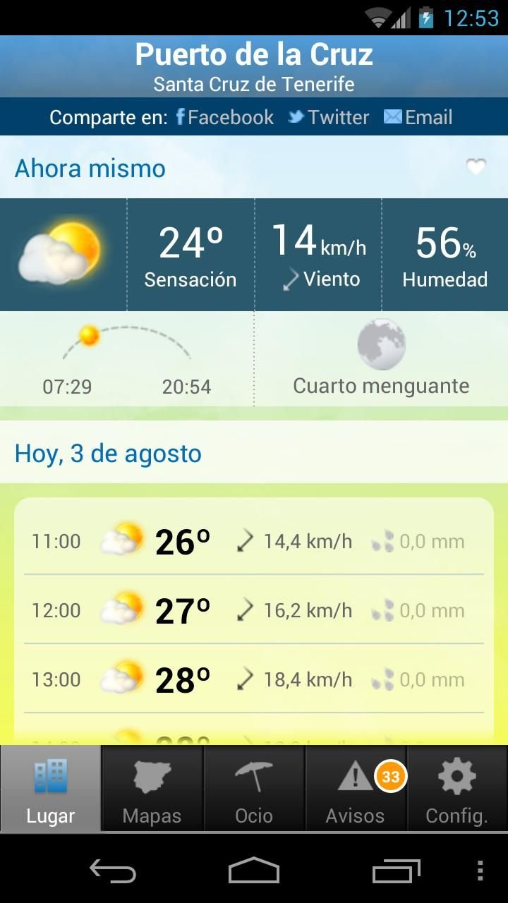 Tiempo y Temperatura截图1