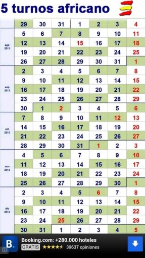 5 Turnos Africano Calendario截图5