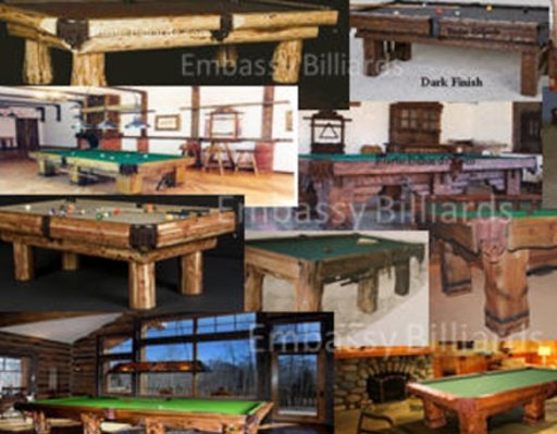 Rustic Billiard Log Pool Table截图1