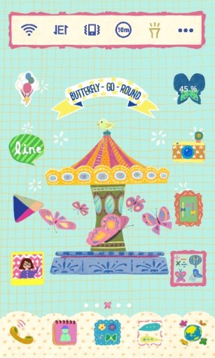 Butterfly Go Round Dodol Theme截图1