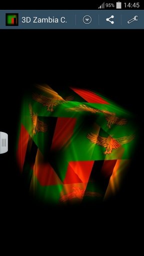 3D Zambia Cube Flag LWP截图2