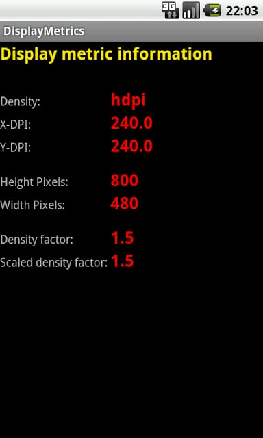 Display Metrics Info截图1