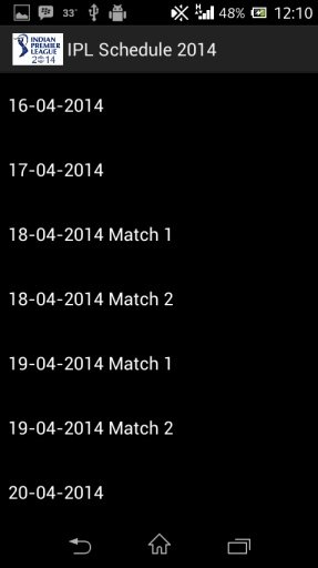 IPL Schedule 2014截图2