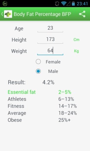 Health Calculator: BMI,WHR,BFP截图8