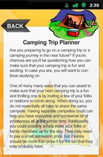 Camping Trip Planner App截图3