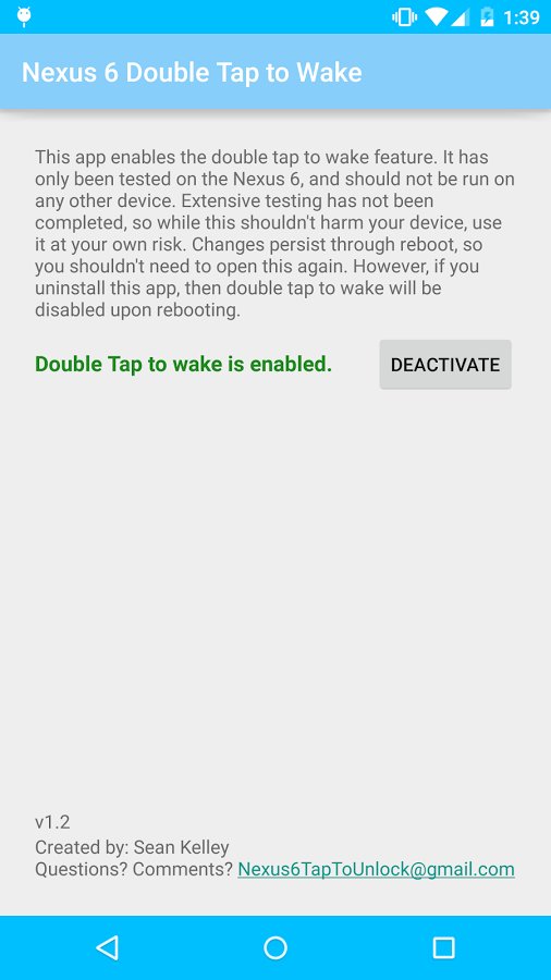 Nexus 6 Double Tap to Wake截图1