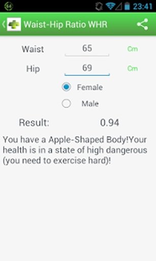 Health Calculator: BMI,WHR,BFP截图6