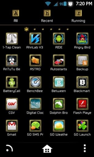 Shine Theme GOLD: Go Launcher截图3