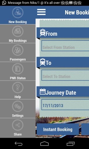 IRCTC SMS Booking截图5