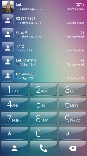 ExDialer theme Pastel Glass截图1