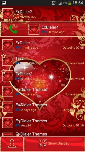 exDialer Heart Theme截图6