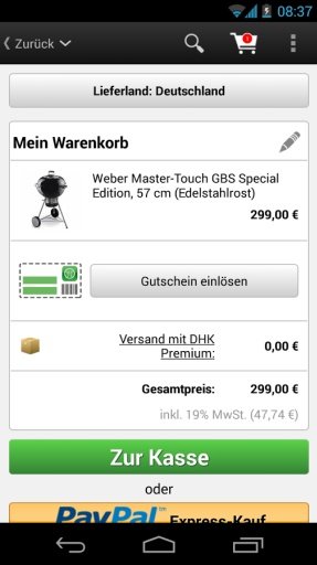 Weber Grill Online-Shop截图3