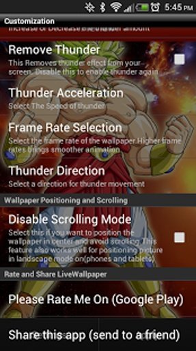 Dragonballz Broly LWP截图4