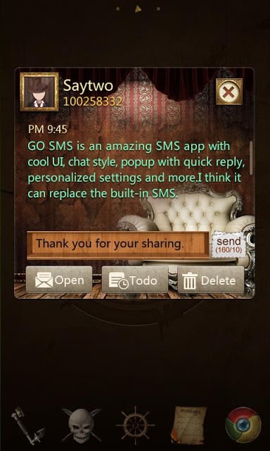 GO SMS Pro PCastle ThemeEX截图2