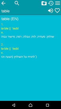 希伯来语英语词典截图