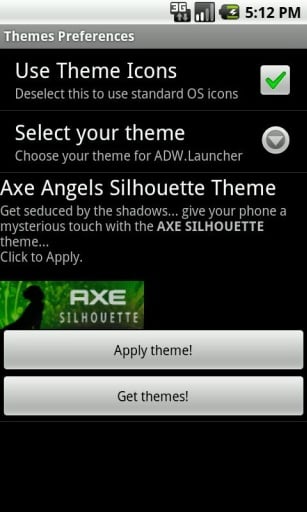 Axe Angel Silhouette Theme截图1