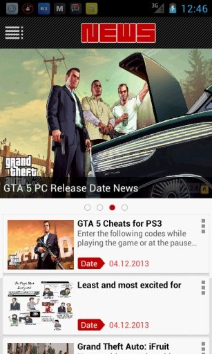 GTA Games Cheats &amp; News截图1