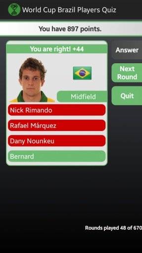 World Cup Brazil Players Quiz截图2