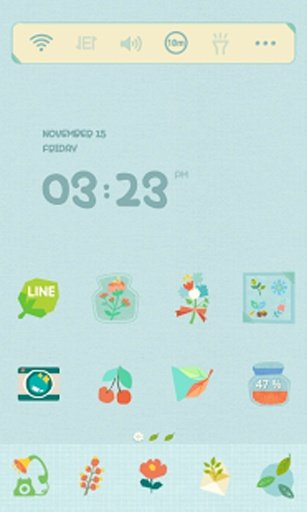 Paper Flower Dodol Theme截图1