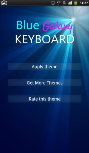 Blue Galaxy Keyboard截图3