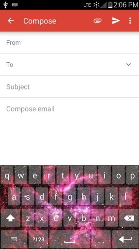 Pink Galaxy Keyboard截图3