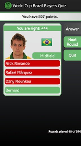 World Cup Brazil Players Quiz截图1