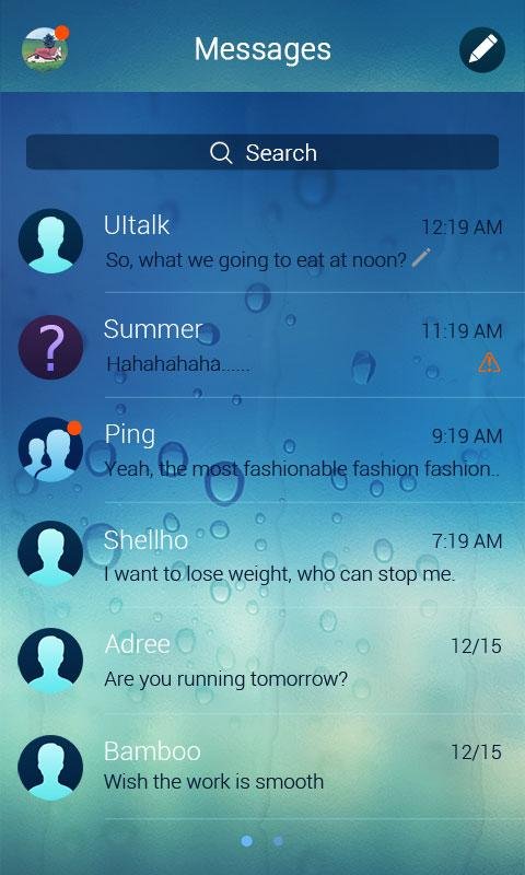 (FREE) GO SMS PRO RAINY THEME截图7