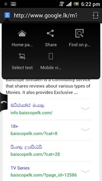 SETT Sinhala/Tamil web browser截图