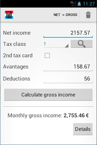 Calcul salaire Luxembourg截图1