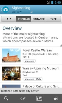 华沙旅游指南截图