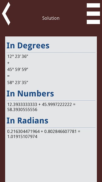 Degrees calculator截图1