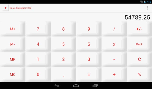 Basic Calculator Red截图1