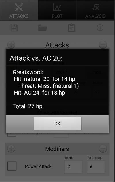 d20 Attack Calc Lite截图2