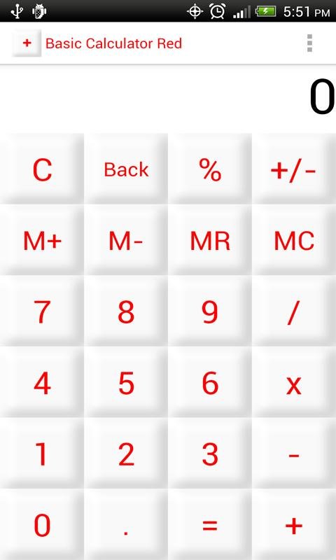 Basic Calculator Red截图5