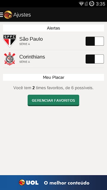 Placar UOL截图11