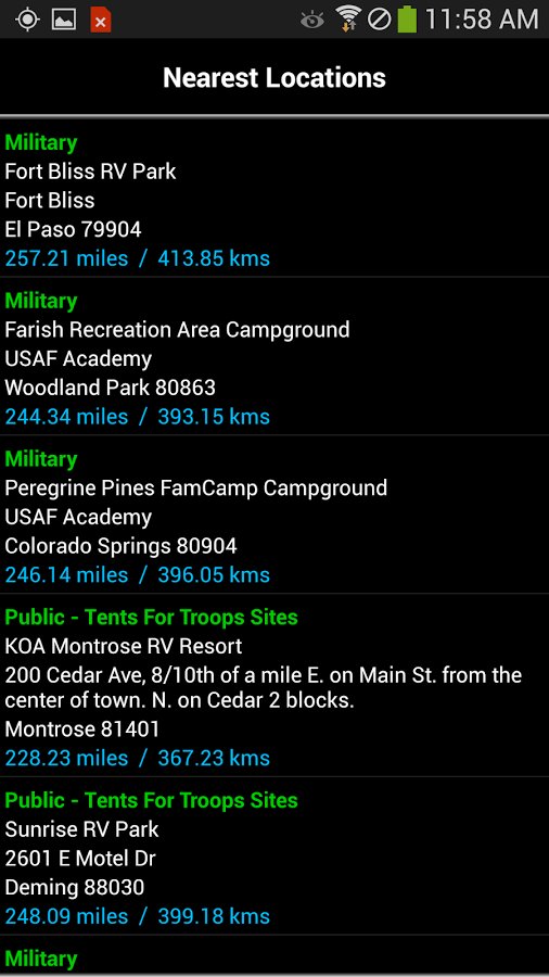 Military Campgrounds RV Parks截图1
