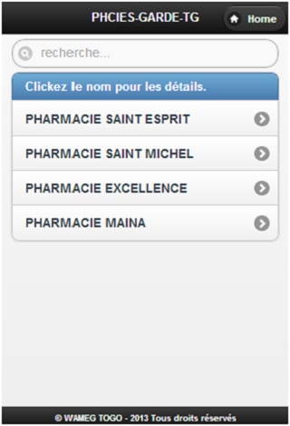 Pharmacie de garde du Togo截图2