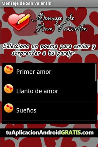 Mensaje de Amor y San Valent&iacute;n截图1