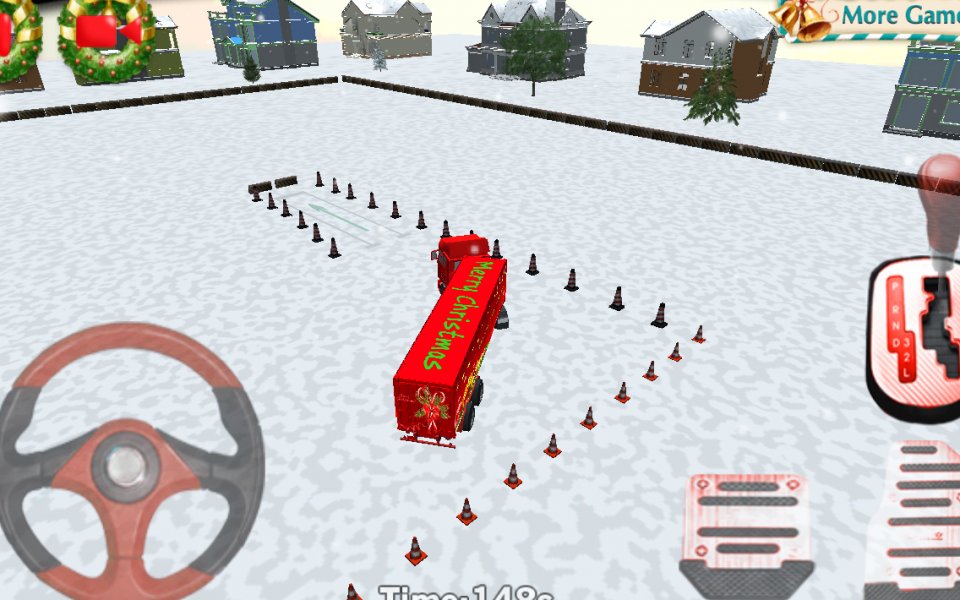 3D圣诞卡车停车场  Christmas Truck Parking截图10