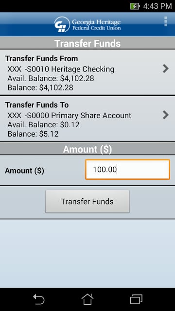 Georgia Heritage FCU Mobile截图5