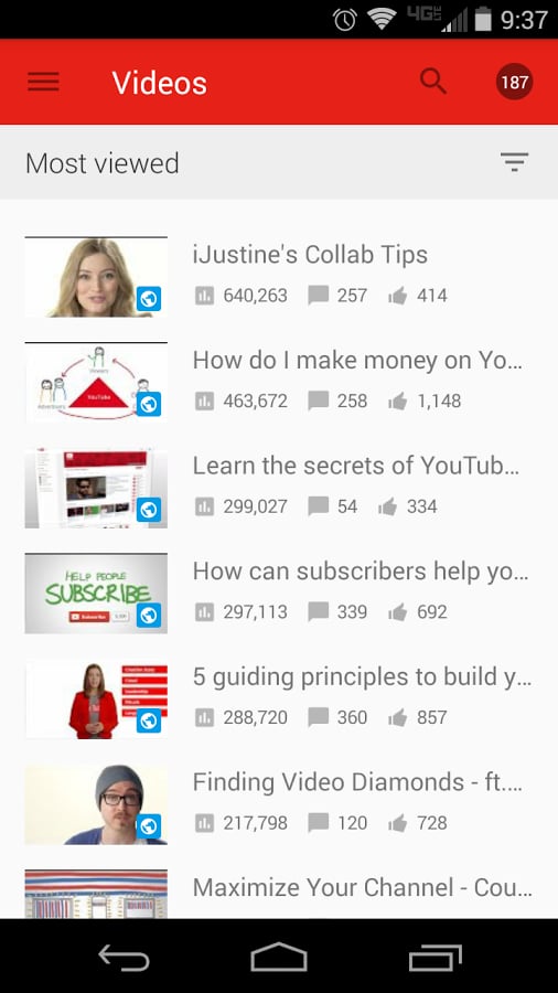 YouTube创作者工作室:YouTube截图9