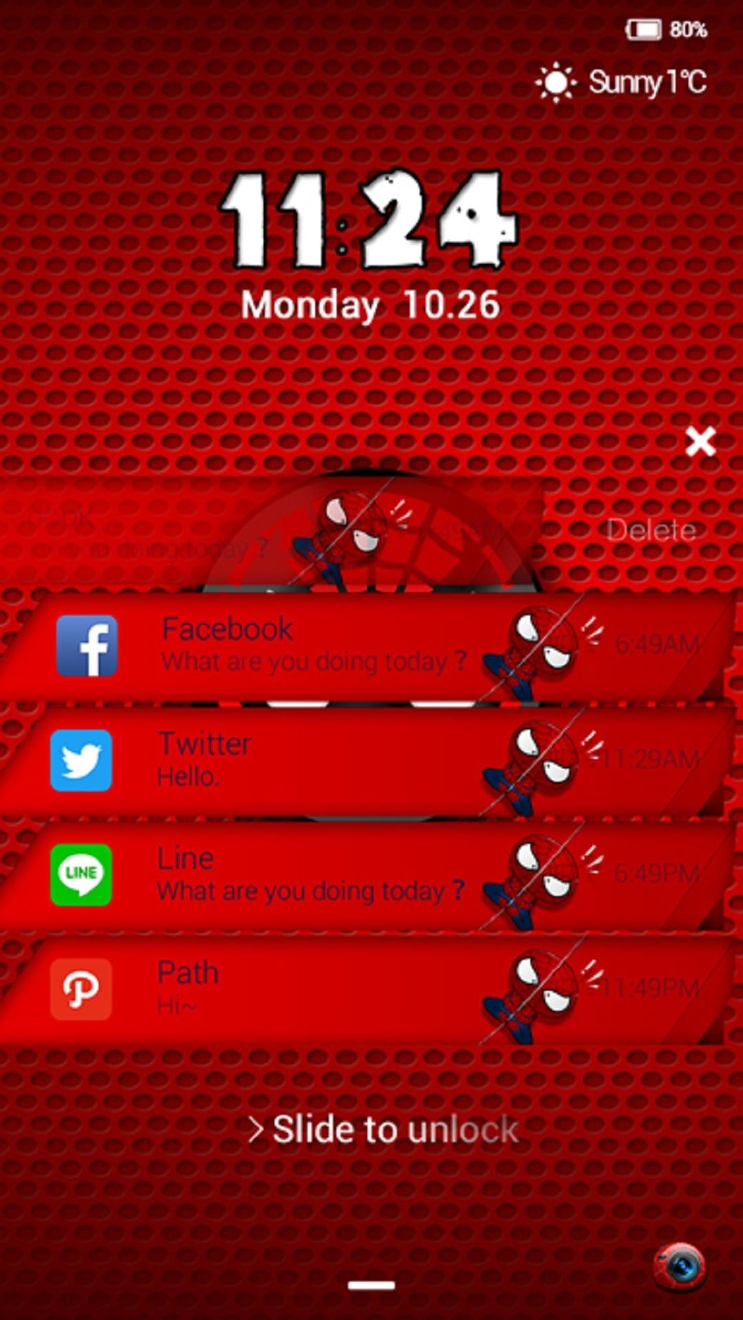 蜘蛛小侠-锁屏主题截图4