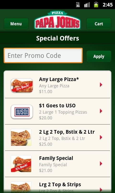 Papa John's Pizza截图8