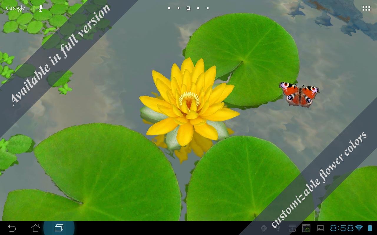 3D Lotus Live Wallpaper Free截图8