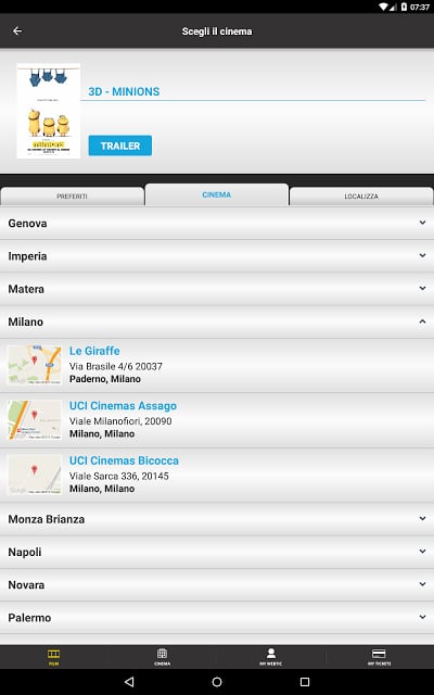 Webtic Prenotazioni Cinema截图4